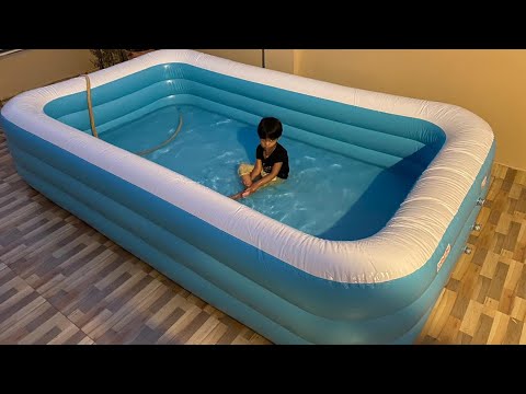 Cho Cho Inflatable Swimming BathTub For Kids & Adults Jumbo Size (10 feet) with pump Swimming pool.