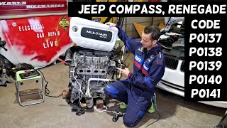 JEEP COMPASS RENEGADE CODE P0137 P0138 P0139 P0140 P0141 OXYGEN SENSOR
