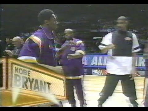 1998 NBA All Star Game Player Introduction - Kobe Bryant's First All Star Game and Faces MJ
