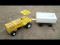 How To Make A Matchbox Mini Tractor Trolley At Home Matchbox Tractor Trolley DC Motor And Battery