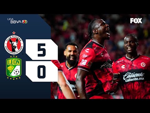 XOLOS 5-0 LEÓN | RESUMEN | LIGA MX | APERTURA 2025 | JORNADA 9