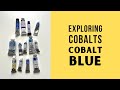 Cobalt Blue PB28 and its siblings PB36 and PB74: swatch and brand comparison.
