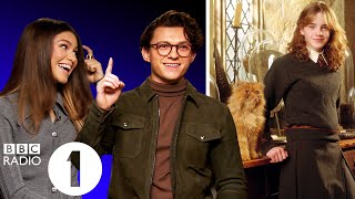 &quot;Are you impressed or a bit worried!?&quot; Tom Holland and Zendaya take Ali Plumb&#39;s Harry Potter quiz.