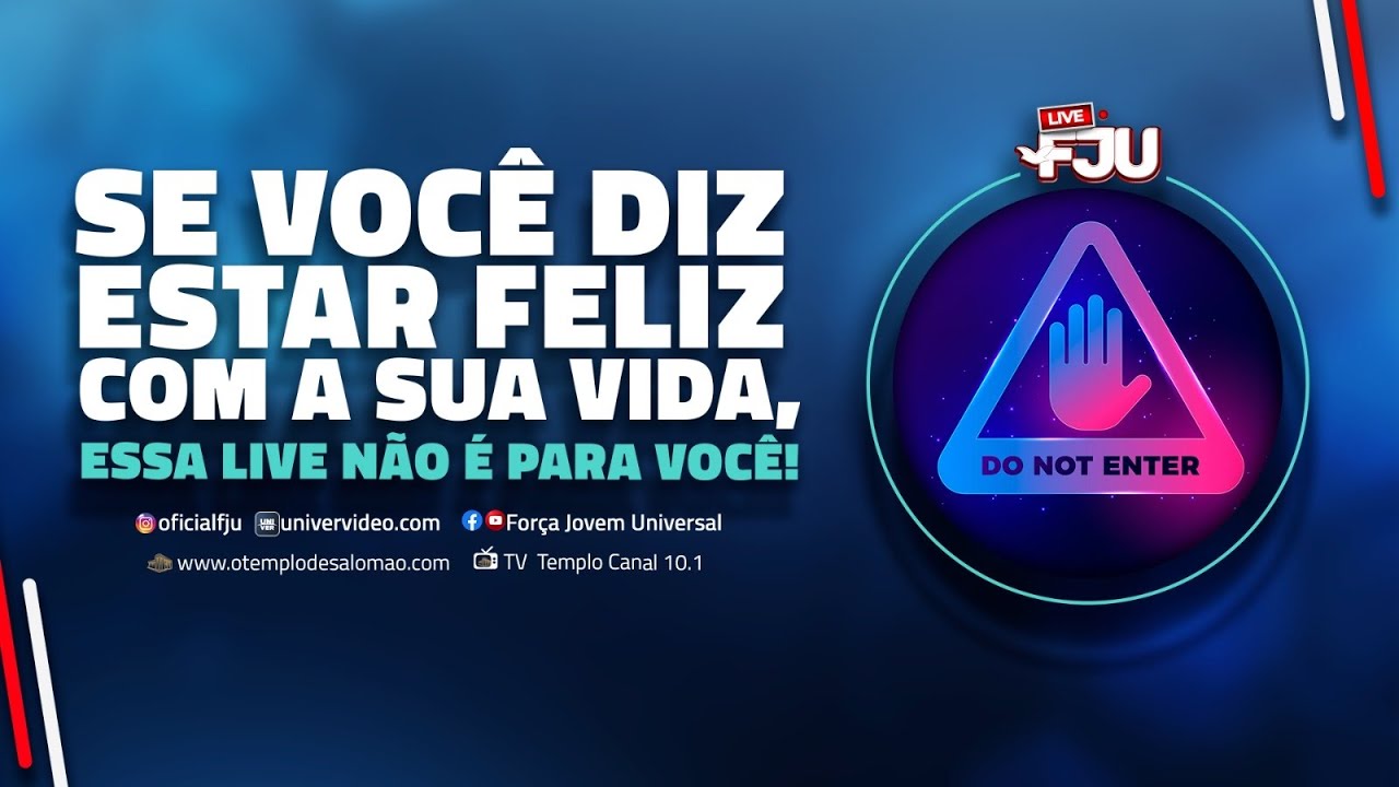 SE VOCÊ DIZ ESTAR FELIZ COM A SUA VIDA, ESSA LIVE NÃO É PARA VOCÊ! #livefju