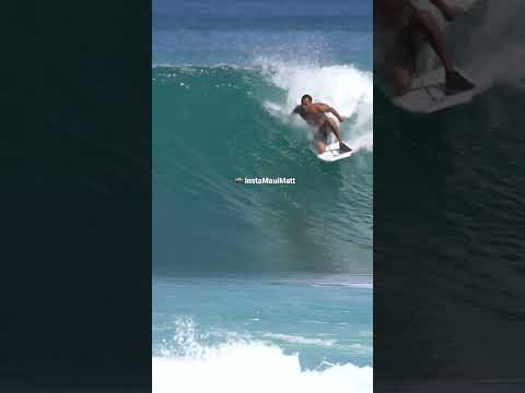 Watch This Dropknee Bodyboarder Takes Off On Wave in Hawaii #shorts
