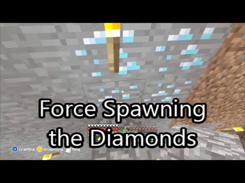 Minecraft Xbox 360 - We Are Able to Force Spawn the Diamonds.