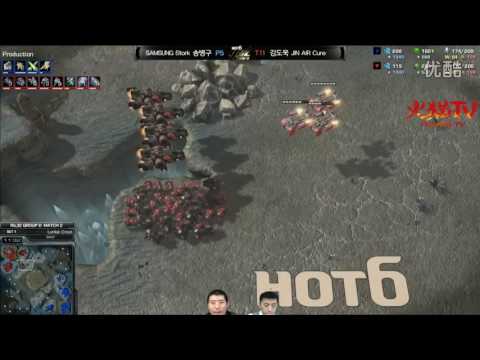 0193【星际青年笨哥】GSL16S1 S级D组SSG Stork vs JA Cure PvT