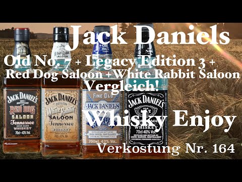 Jack Daniels Old No. 7 + Legacy Edition3 + White Rabbit Saloon + Red Dog Saloon  Verkostung Nr. 164