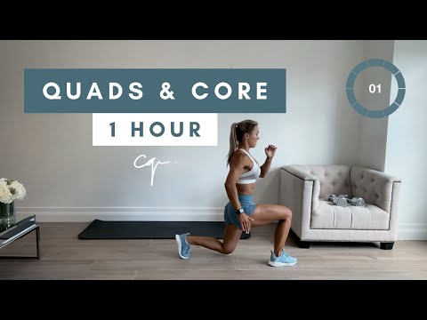 1 Hour QUADS AND CORE WORKOUT at Home Day One of Five