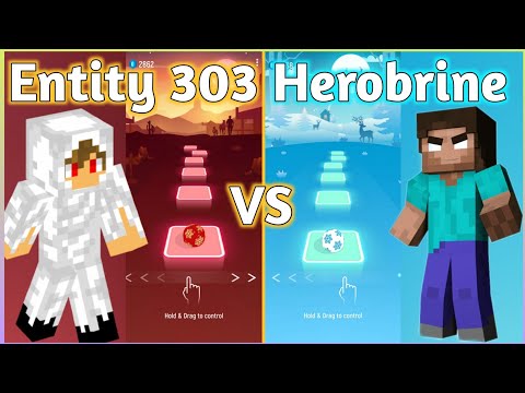 Tiles Hop - Minecraft - Entity 303 Song VS Minecraft Herobrine Song | V Gamer