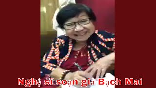 Nghệ sĩ Kim Tiểu Long và Bạch Mai trong phòng thu chuẩn bị thu âm cho tuồng Cô Gái Đồ Long 25102018