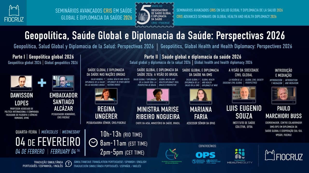 353-ADVANCED SEMINARS - Geopolitics, Global Health and Health Diplomacy: Perspectives 2026
