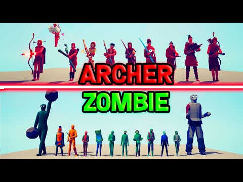 ARROW TEAM vs ZOMBIE TEAM | TABS - Totally Accurate Battle Simulator
