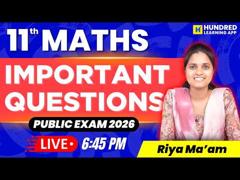 11th Maths Important Questions Public Exam 2026 #publicexam2026 #11th #11thmaths