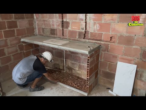 Pia barata com tijolo virou FEBRE na construção