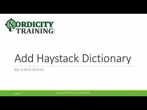 Add the Haystack Tag Dictionary to a Niagara (N4) Station