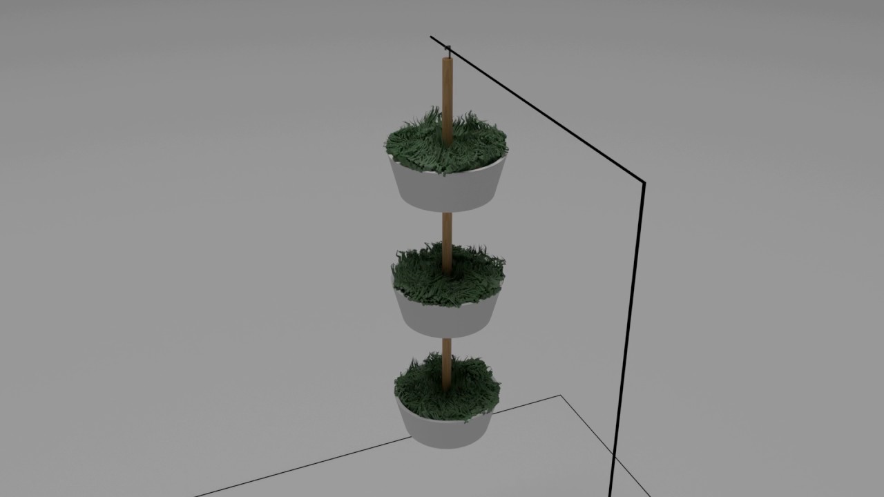 Bittergurka hang plant pot 3D Model