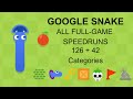 Google Snake - ALL 168 Full-Game Category 