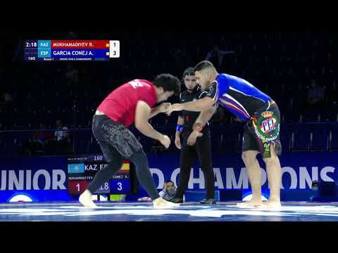 Round 1 Men's GP No-Gi - 130 kg: R. MUKHAMADIYEV (KAZ) v. A. GARCIA CONEJ (ESP)