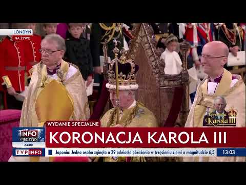 Moment koronacji Karola III