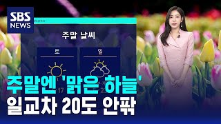 [날씨] 비 그치고 주말엔 '맑은 하늘'..일교차 20도 안팎 / SBS