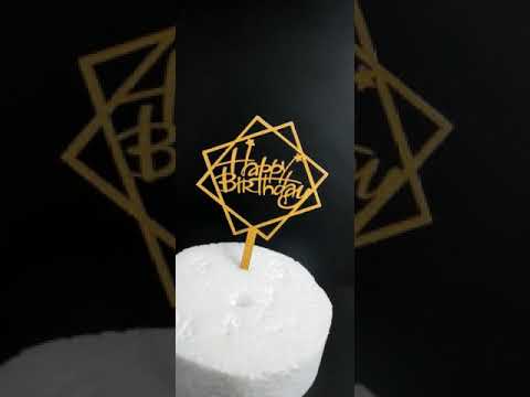 1 pc 1mm golden cake topper, packaging type: packet