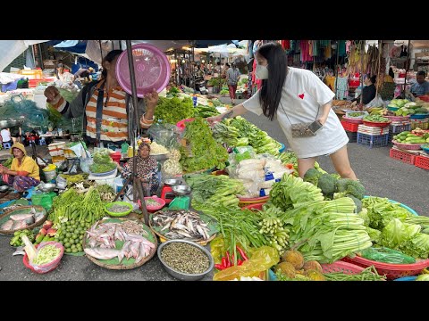Evening Street Food Market @Orussey - Rural Chickens, Black Ducks, Fresh Vegetable, Pork & More