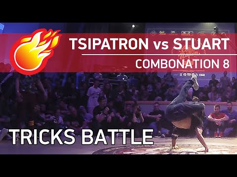 💪 動力技巧 - POWER TRICKS BATTLE - bboy Stuart vs Tsipatron - 1'4 - COMBONATION 8 - DAY 2 #combonation8
