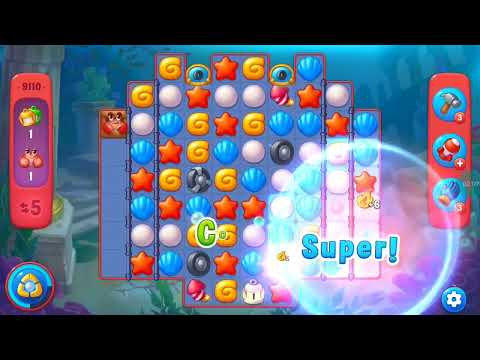 Fishdom Hard Level 9110 (with Double Lightning Booster) @choraelmin