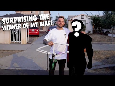 SURPRISING THE WINNER OF MY BIKE GIVEAWAY!
