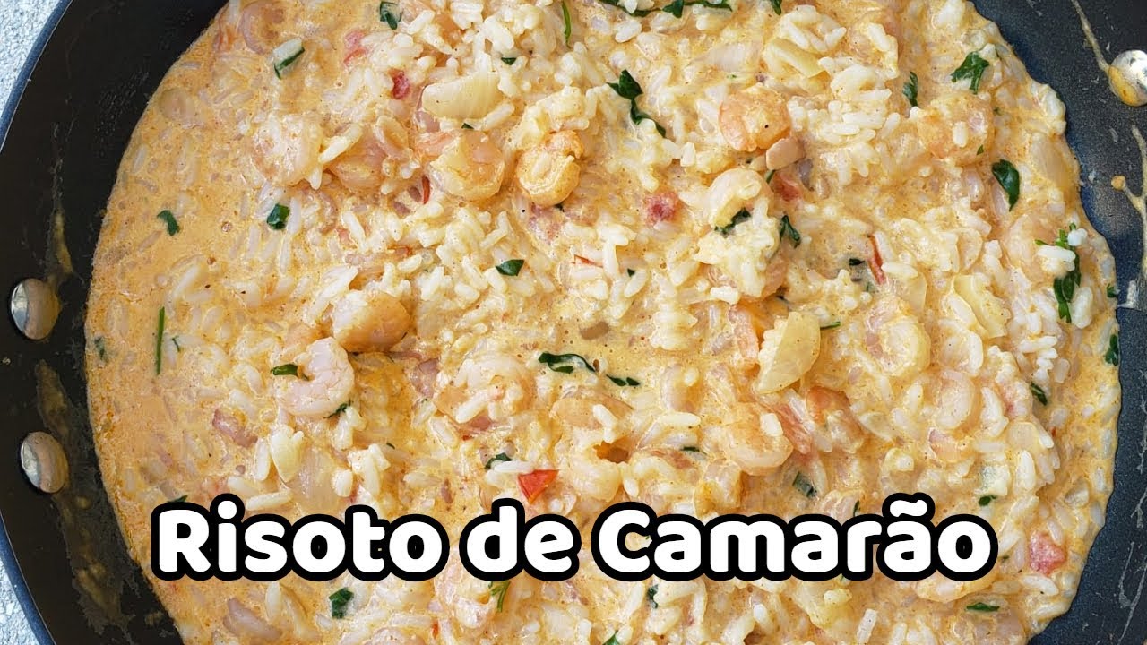 Risoto de Camarão, bem temperado e cremoso.