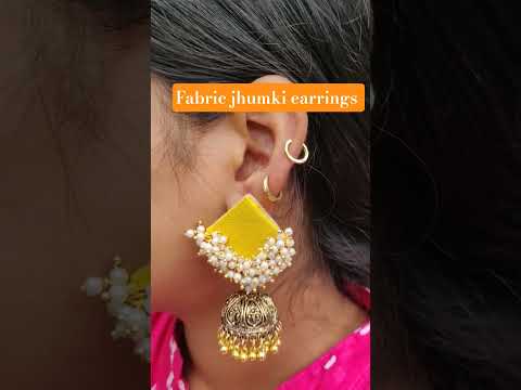 Trendy Fabric Mogra Work Jhumki Earrings for Women and Girls