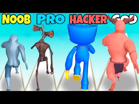 NOOB vs PRO vs HACKER vs GOD in Monsters Run Arena New Update Part 4