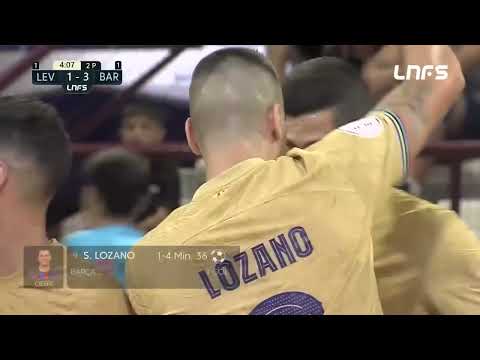 Gol Lozano (1-4) Levante UD FS - Barça FS. J3, 1Div. LNFS