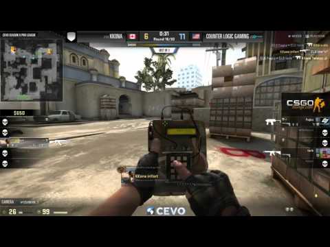 NA CS:GO | KKONA vs CLG on Dust 2 (inVert bbq and tarik spray)
