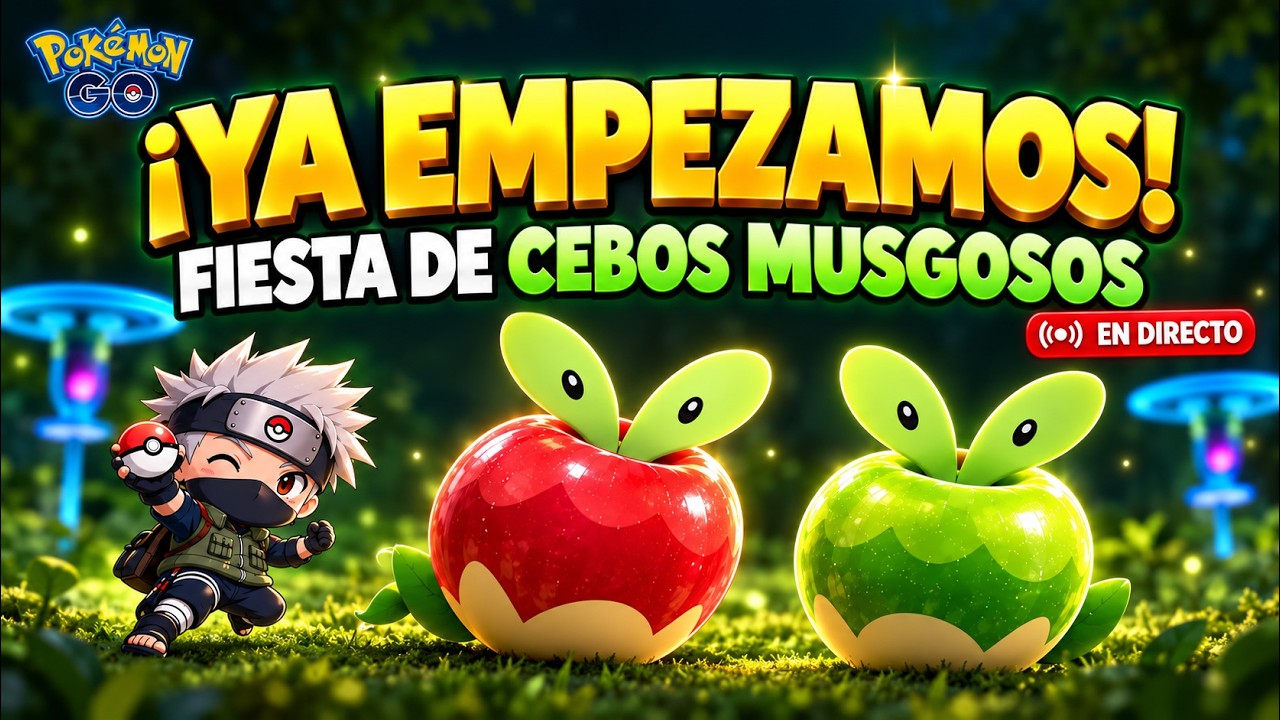 🔴 ¡EMPEZAMOS! la Fiesta de cebos musgosos unete buscando a Applin shiny | Pokémon GO