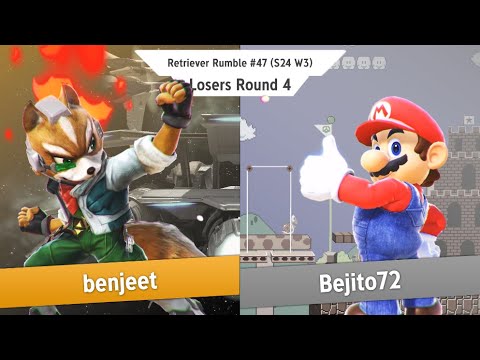 Retriever Rumble #47 Losers Round 4 - benjeet (Fox) vs. Bejito72 (Mario) Smash Ultimate