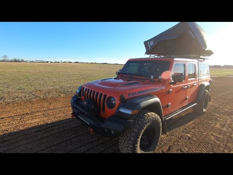 Jeep Gladiator Rubicon Rooftop Tent Setup! (RSI SmartCap/Frontrunner Slimline/iKamper Skycamp Mini)