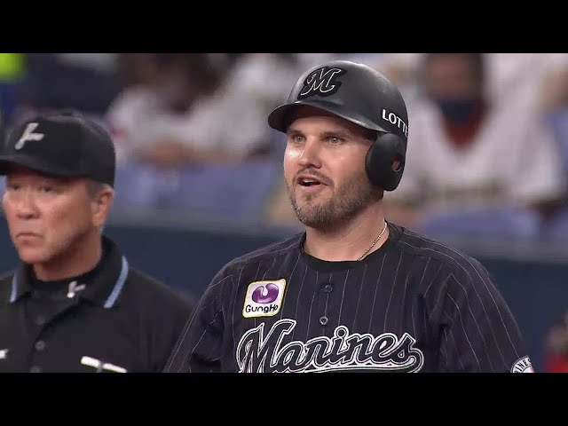 【1回表】マリーンズ・レアード ライトへ先制タイムリーヒットを放つ!! 2021年10月13日 オリックス・バファローズ 対 千葉ロッテマリーンズ