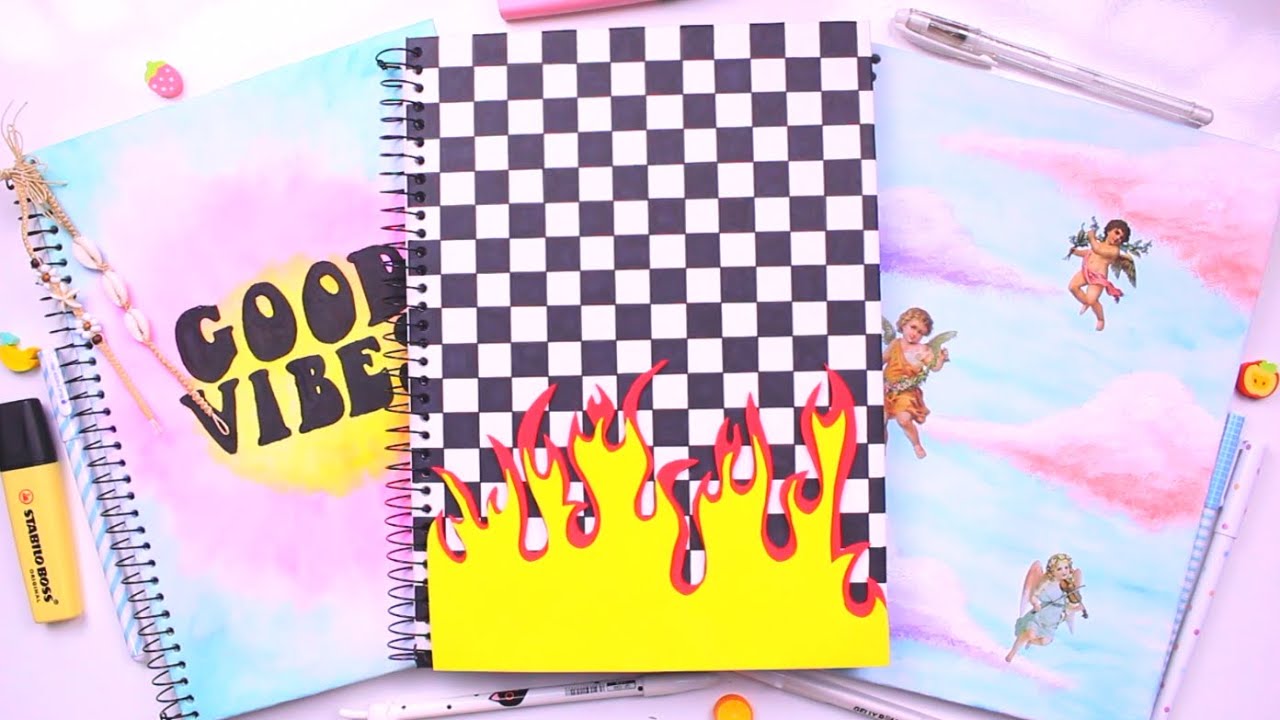 DIY CUSTOMIZANDO CADERNOS PARA VOLTA ÀS AULAS