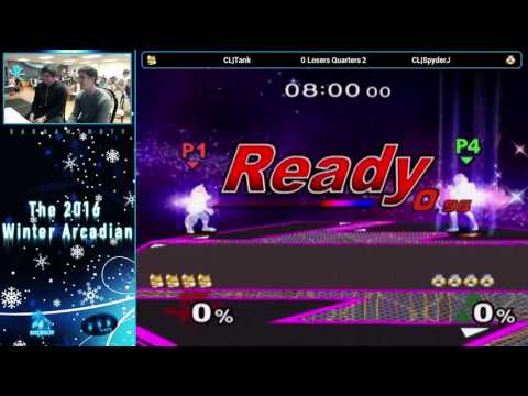 Winter 2016 Melee Arcadian Losers Quarters - CL|Tank (Fox) vs CL|SpyderJ (Sheik)