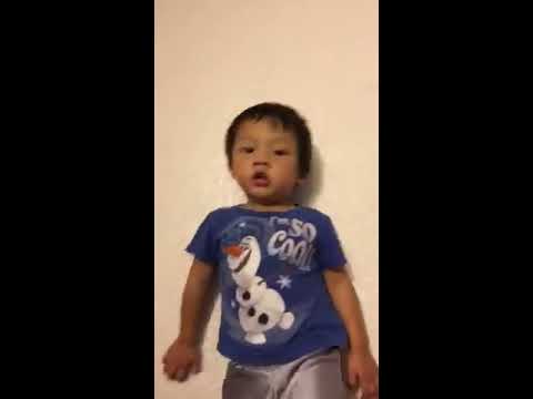 1 year old saying his ABC's - Logan