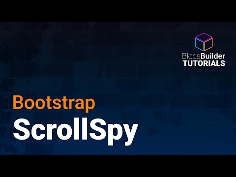 Blocs - Adding ScrollSpy to a Blocs Project (Bootstrap 4 ONLY)