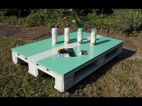 DUPLI-COLOR Lackspray  - DIY Couchtisch aus Europaletten