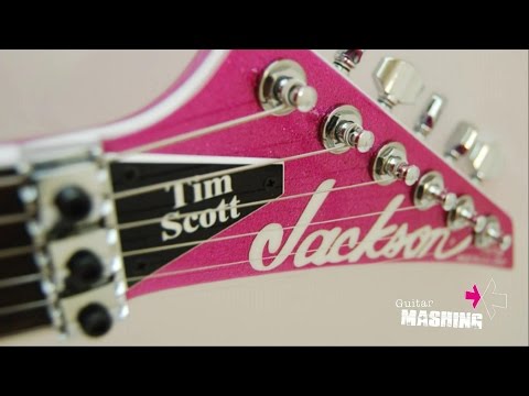 Jackson USA Custom Shop Soloist Guitar In Pink Metal Flake - Tim Scott Signature