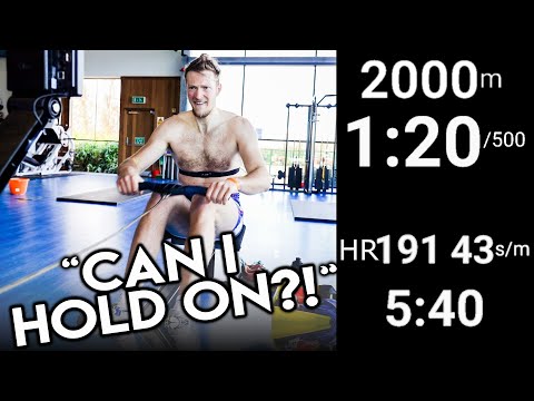 Cameron Buchan 5:53 2km ERG TEST - Real Time Tips 2