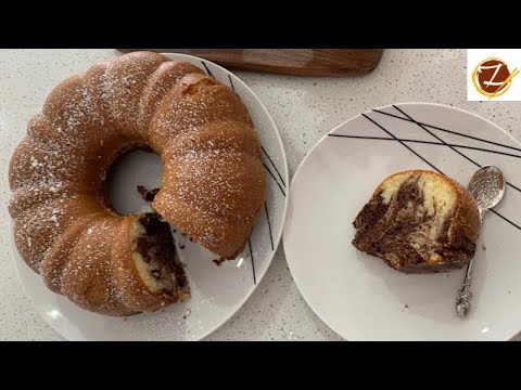 How to make marblecake/zebra cake recipe/ زيبرا كيك بسيار ساده و خوشمزه