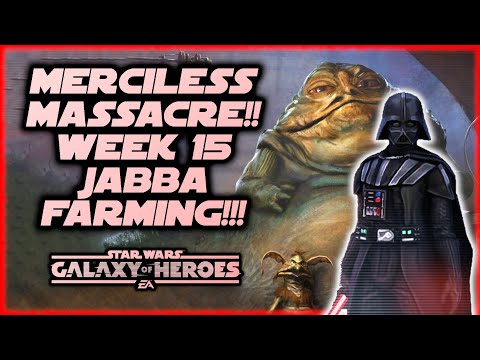Darth Vader Has Arrived!!!!   Week 15 of Free to Play Jabba the Hutt Farming in Galaxy of Heroes!