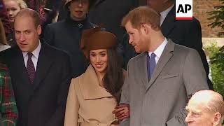 Queen Elizabeth II, Markle, royals attend Christmas service