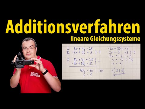 Addition methods - linear systems of equations (easy & difficult) Lehrerschmidt
